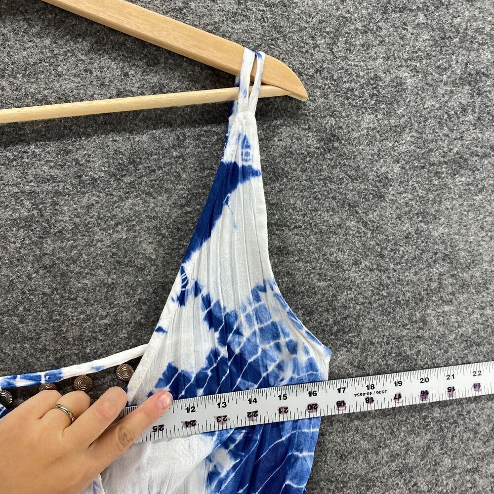EARTHBOUND Blue and White Tie-Dye Midi Dress - Picture 5 of 13